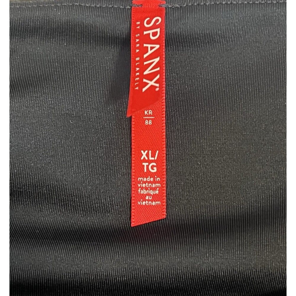 SPANX Velvet Shine Black Metallic Gold Leggings Shimmer High Rise Velour XL NWT - Picture 4 of 8